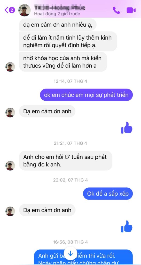 đánh giá khóa học thiết kế hệ thống điều hòa không khí thông gió của KS Vương Cam - Offline K30 (3)