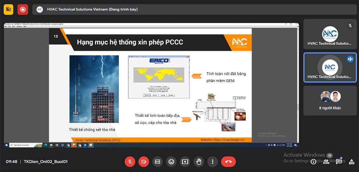 Khóa học thiết kế hệ thống điện công trình online - Trung Tâm Đào Tạo Cơ Điện HTS