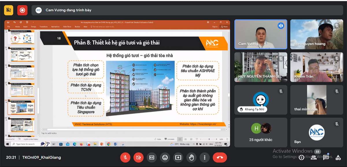 training thiết kế hệ thống ĐHKK thông gió Online K09-2023