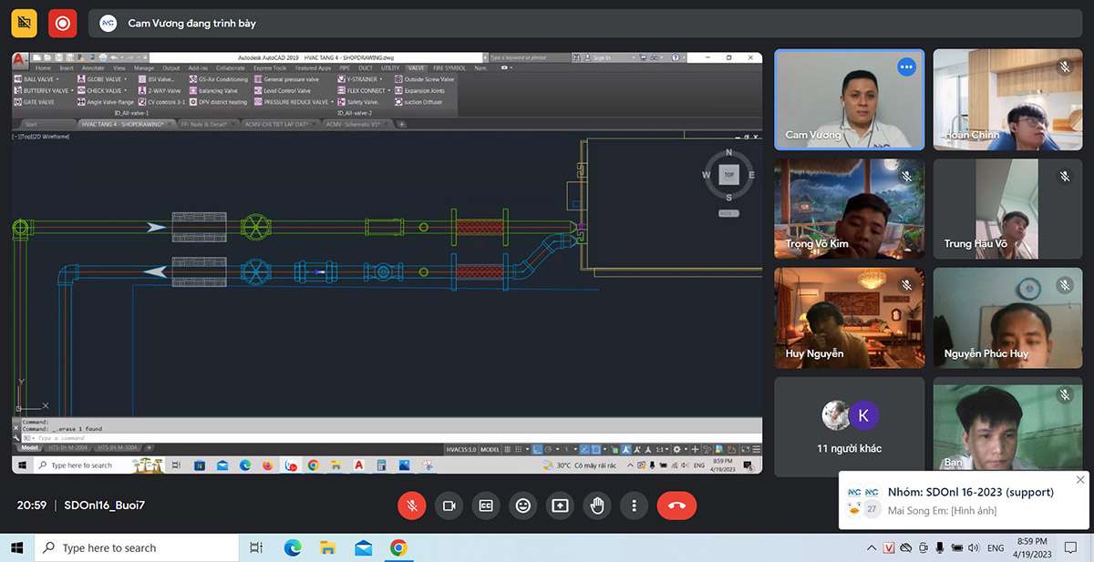 Khóa học triển khai bản vẽ shopdrawing cơ điện 4 hệ