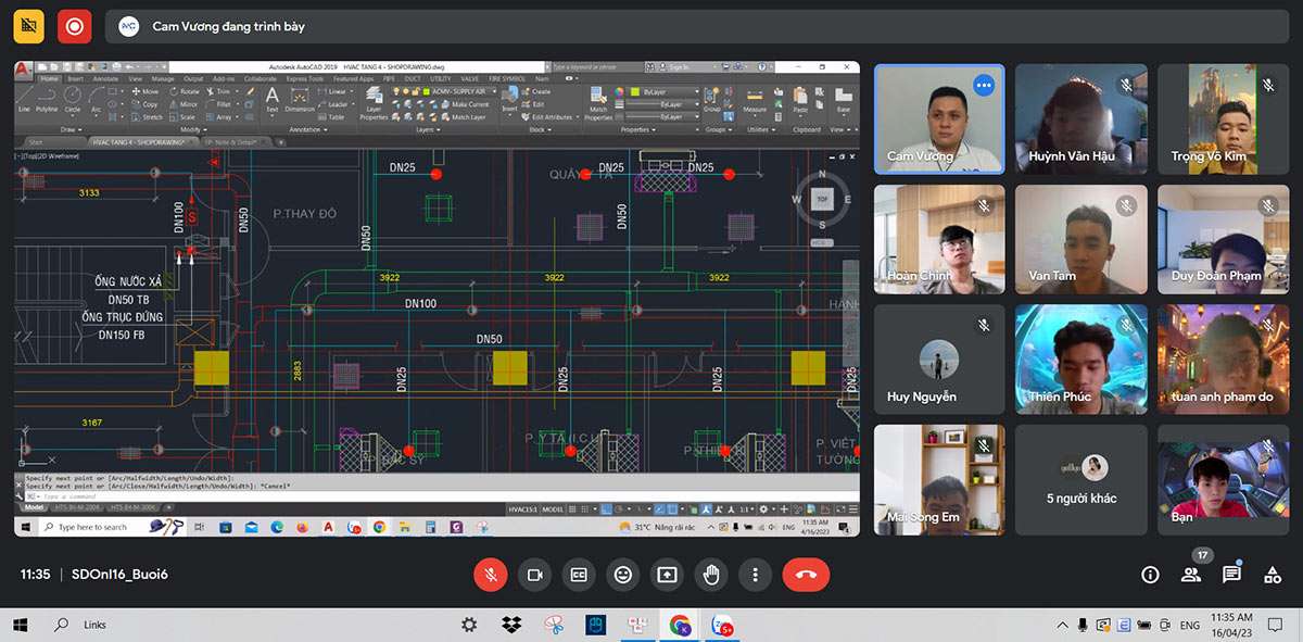 Khóa học triển khai bản vẽ shopdrawing cơ điện trên AutoCAD