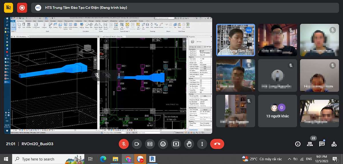 Tạo ống gió trong Revit MEP
