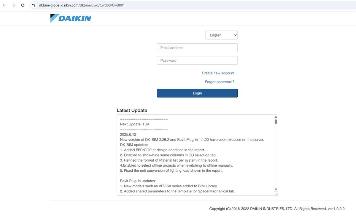 đăng ký tài khoản DK-BIM DAIKIN