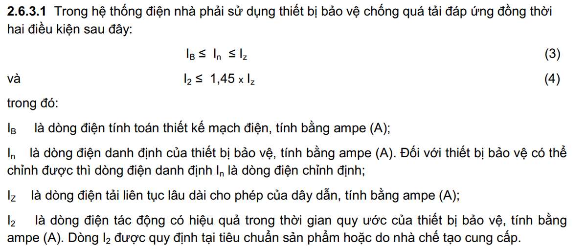 Kiểm tra độ tương thích dây dẫn MCCB