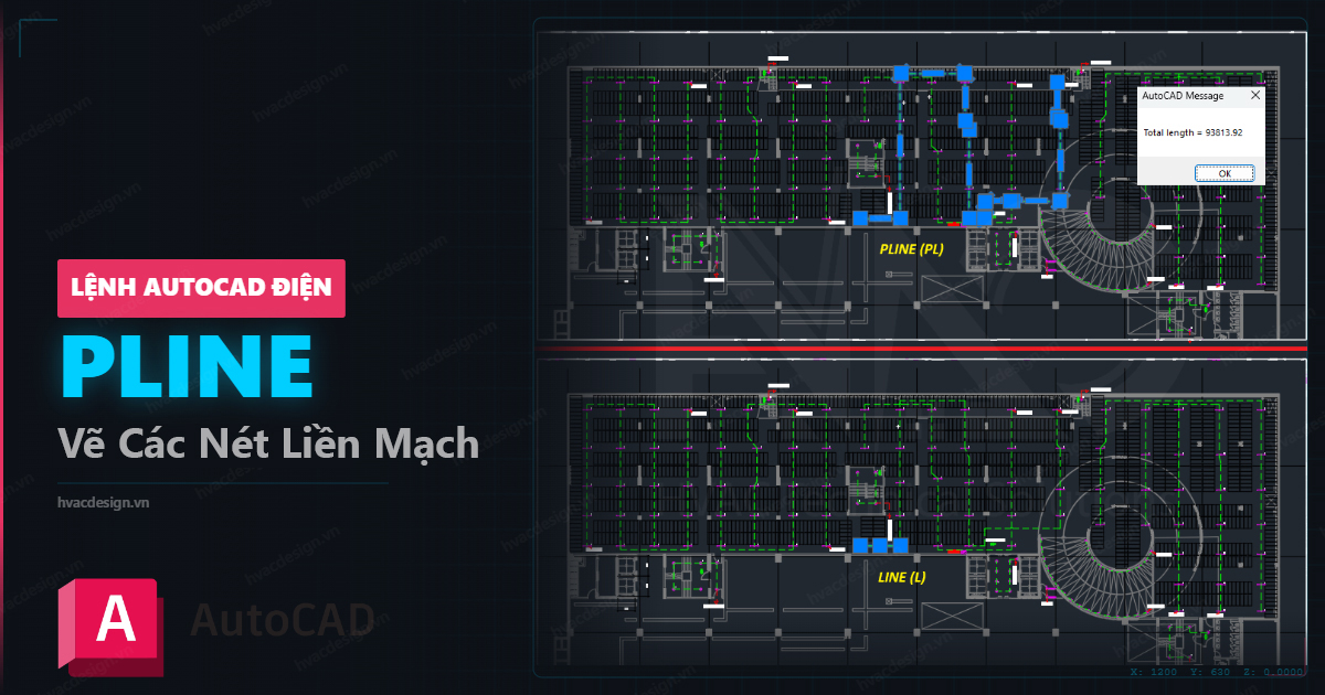 Lệnh PLINE AutoCAD Electrical – vẽ tuyến dây điện liền mạch để bóc tách khối lượng cáp chính xác